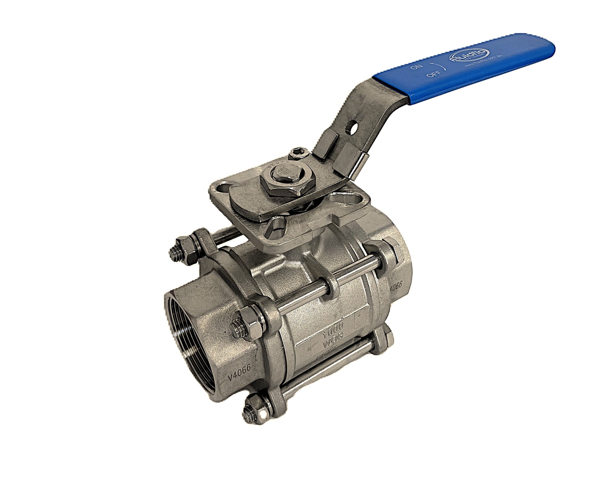 FVS-V3MH Series 3-Piece Stainless Steel Ball Valves w/ISO Pad & Handle