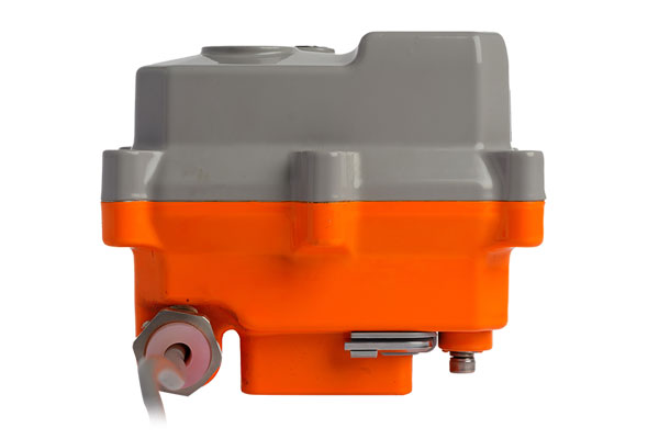 Explosion-proof electric actuator EXD20 with a gray and orange housing.